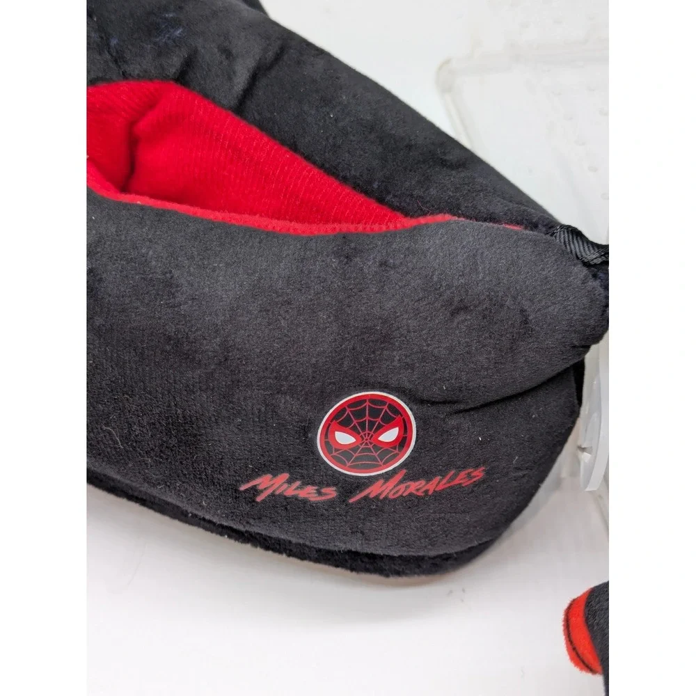 Marvel Miles Morales Spider-Man Plush Slippers Kids Size 2/3 NWT Soft 3D